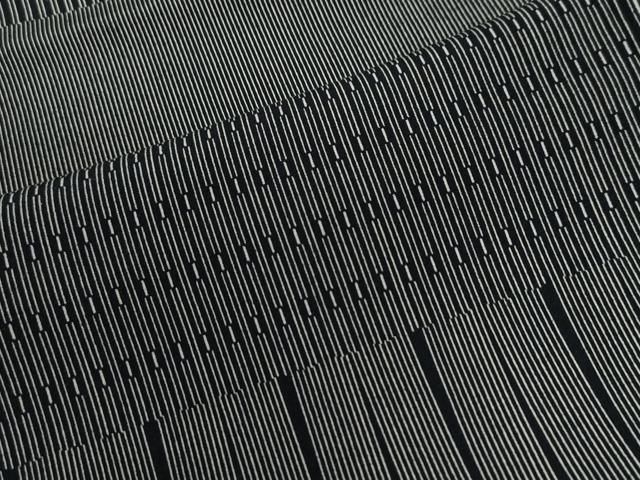 平和屋着物○江戸小紋 横段文 黒地 正絹 逸品 CABB4448yc - メルカリ