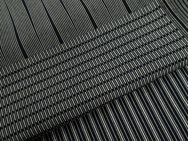 平和屋着物○江戸小紋 横段文 黒地 正絹 逸品 CABB4448yc - メルカリ