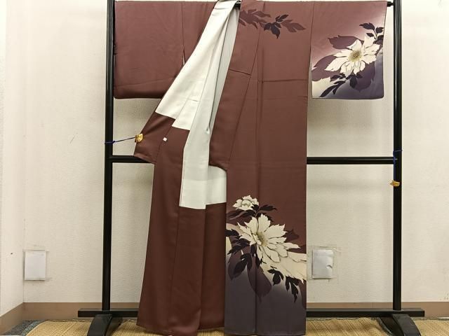 平和屋着物○京の匠日展作家 丹下雄介 訪問着 牡丹 暈し染め 正絹 逸品