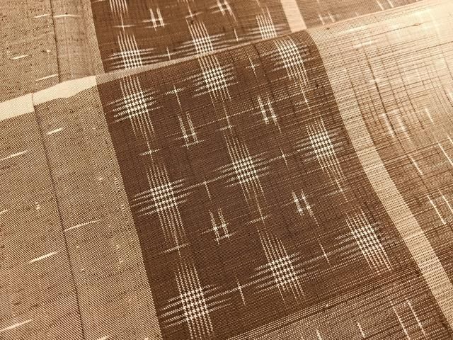 平和屋着物▽上質な紬 単衣 絣文様 正絹 逸品 BAAW3538mz - メルカリ