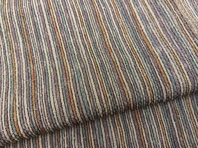 平和屋着物▽上質な小紋 単衣 縞 鬼しぼ縮緬 正絹 逸品 BAAW3539mz