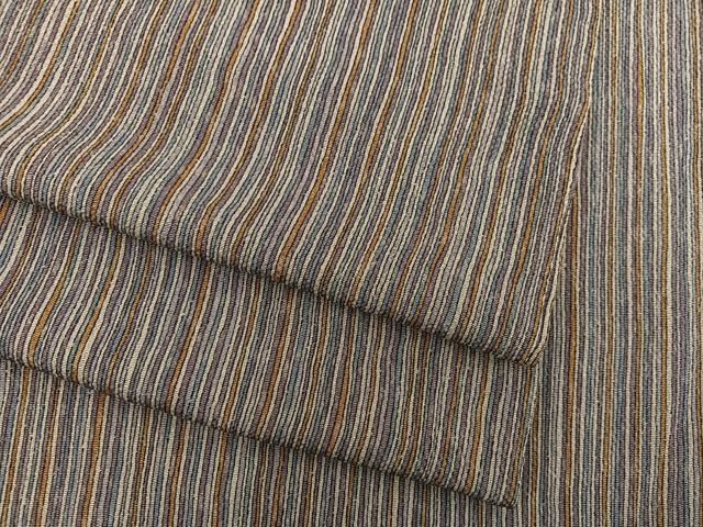 平和屋着物▽上質な小紋 単衣 縞 鬼しぼ縮緬 正絹 逸品 BAAW3539mz