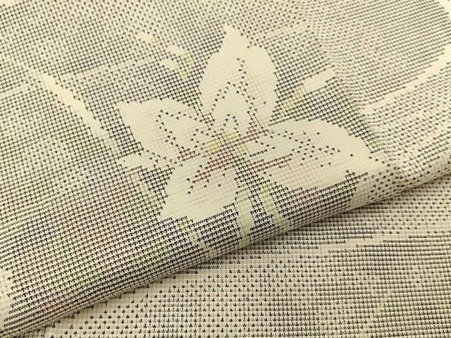 平和屋着物○都喜ヱ門 本場大島紬 白大島 9マルキ 流水花文 さが美扱い