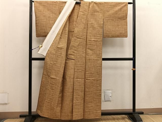 平和屋着物▽上質な紬 単衣 横段文 正絹 逸品 BAAW3552mz - メルカリ