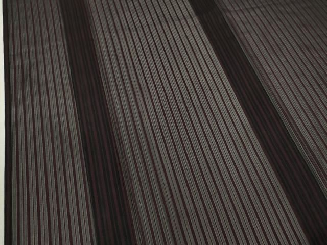 平和屋着物＊夏物 小紋 紗 縞 黒地 正絹 逸品 CABB9756ze - メルカリ