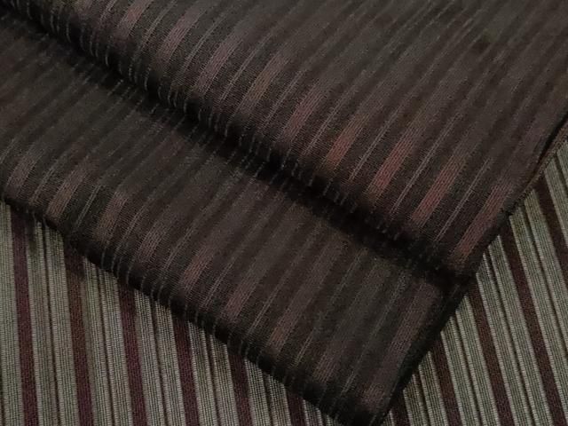 平和屋着物＊夏物 小紋 紗 縞 黒地 正絹 逸品 CABB9756ze - メルカリ