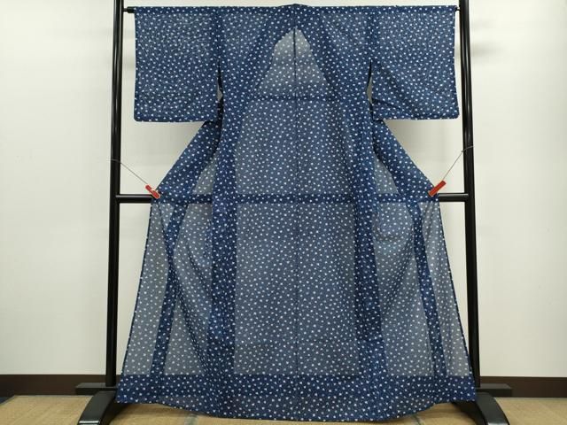 平和屋着物＊夏物 撫松庵 小紋・浴衣兼用 絽 千鳥 洗える着物 未使用