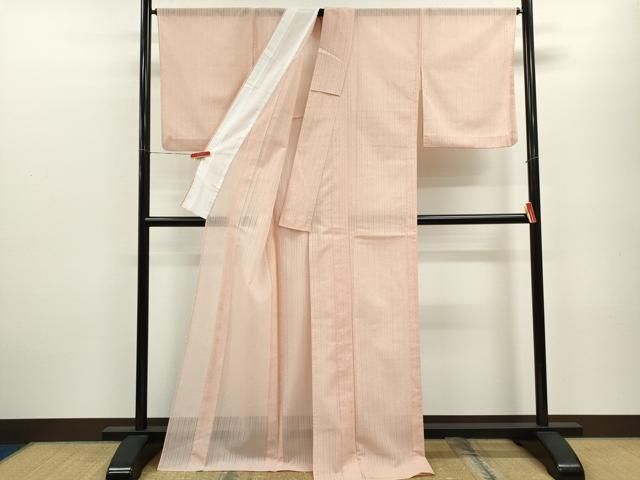 平和屋着物＊夏物　小紋　変わり縦絽　花尽くし　洗える着物　CABB9775ze 平和屋着物＊夏物 小紋 変わり縦絽 花尽くし 洗える着物 CABB9775ze