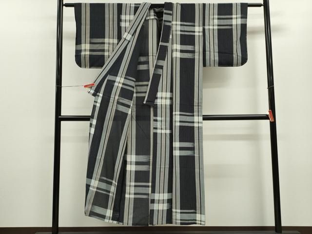 平和屋着物＊夏物 紗紬 格子柄 正絹 逸品 未使用 CABB9789ze - メルカリ