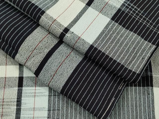 平和屋着物＊夏物 紗紬 格子柄 正絹 逸品 未使用 CABB9789ze - メルカリ