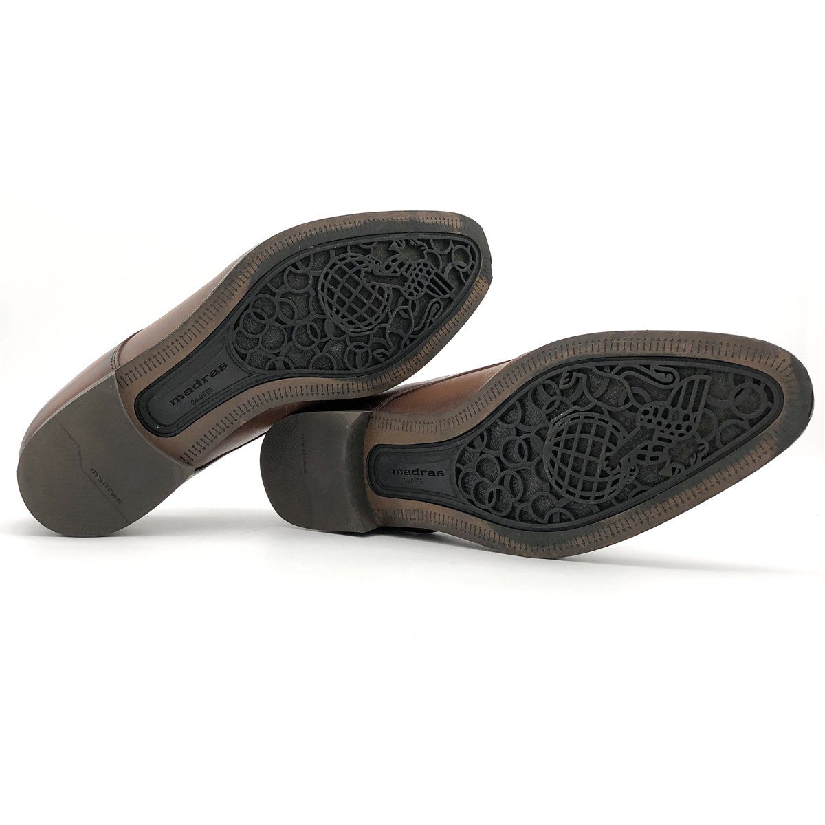  madras ドレスシューズ 本革 メダリオン プレーントゥ ブラウン 2052 A ドレス ビジネスシューズ ブーツ 革靴