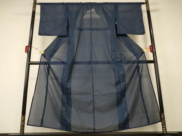 平和屋着物＊夏物 色無地 絽 藍鉄色 洗える着物 AABF1614jd - メルカリ