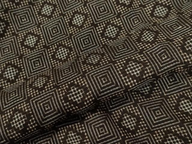 平和屋着物○本場大島紬 龍郷絣 道中着 二部式 正絹 逸品 CABB4651yc