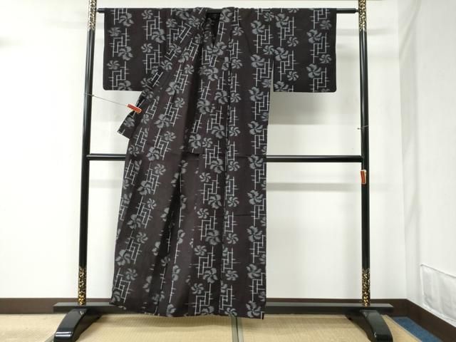 平和屋着物○久留米絣 単衣 舞花文 綿 逸品 CABB4652yc - メルカリ