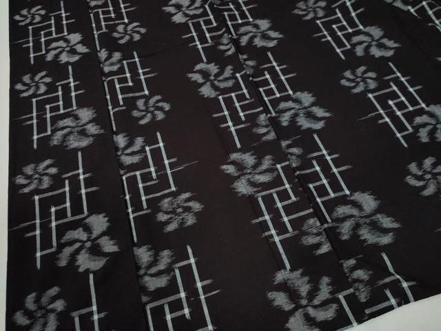 平和屋着物○久留米絣 単衣 舞花文 綿 逸品 CABB4652yc - メルカリ