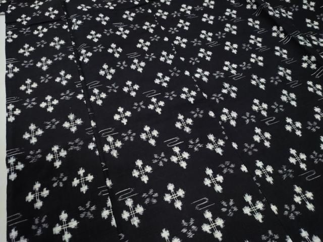 平和屋着物○本場琉球絣 綿琉球 単衣 霞吉祥文 綿 逸品 CABB4653yc