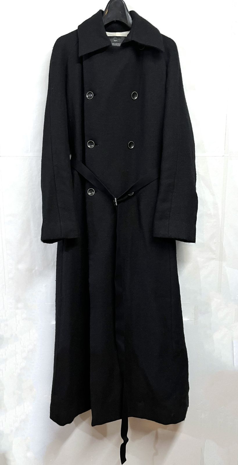 bajra｜バジュラ 134UC04 ウールリネン ベルト付 ロングコート - メルカリ