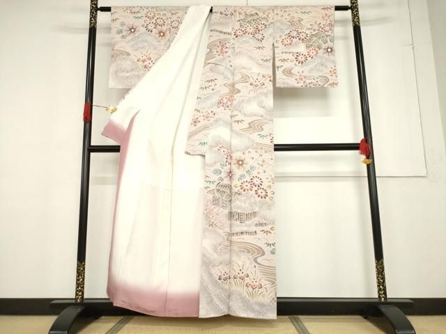 平和屋着物○訪問着 総絞り 風景花文 正絹 逸品 AABF2846ck - メルカリ