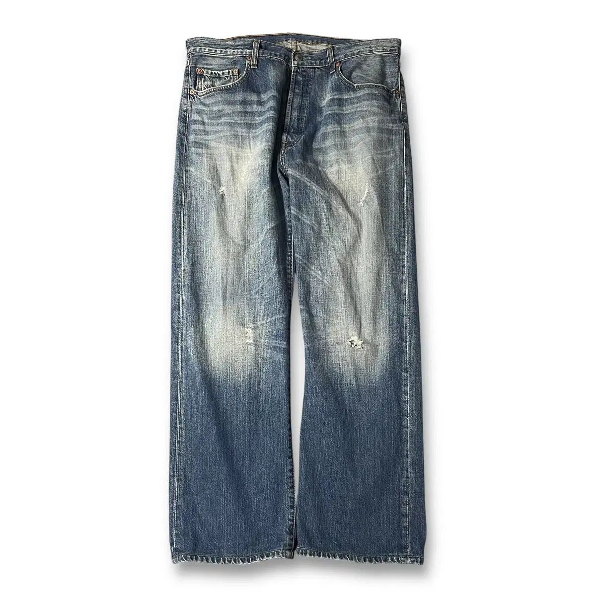 38 リーバイス 501 ボタンフライ インディゴ ウォッシュ デニム パンツ
