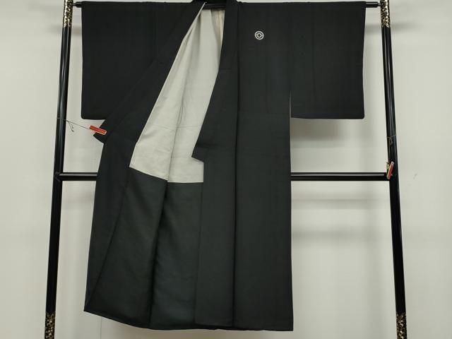 平和屋着物○男性 黒紋付 正絹 逸品 CABC2183ut - メルカリ