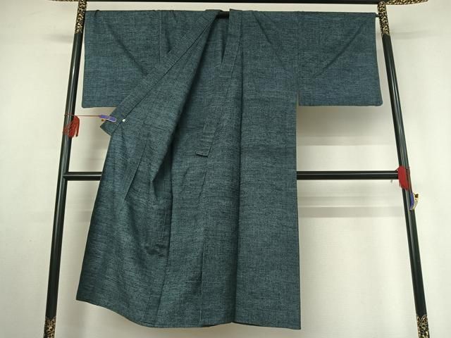 平和屋着物▽男性 紬 単衣 アンサンブル 霞文 正絹 逸品 AABF3766jh