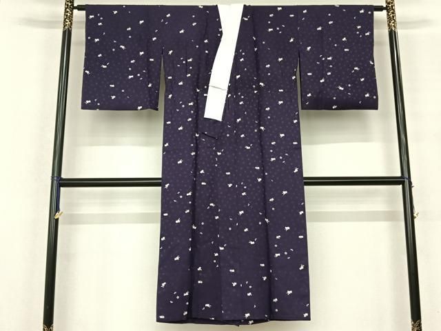 平和屋着物○長襦袢 無双仕立て 兎 舞花文 正絹 逸品 AABF0558fy