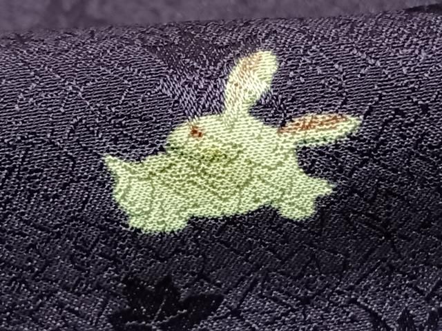 平和屋着物○長襦袢 無双仕立て 兎 舞花文 正絹 逸品 AABF0558fy