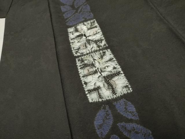 平和屋着物○染織工芸むつろ 辻が花 手描き 絞り 訪問着 絞り 草花間道