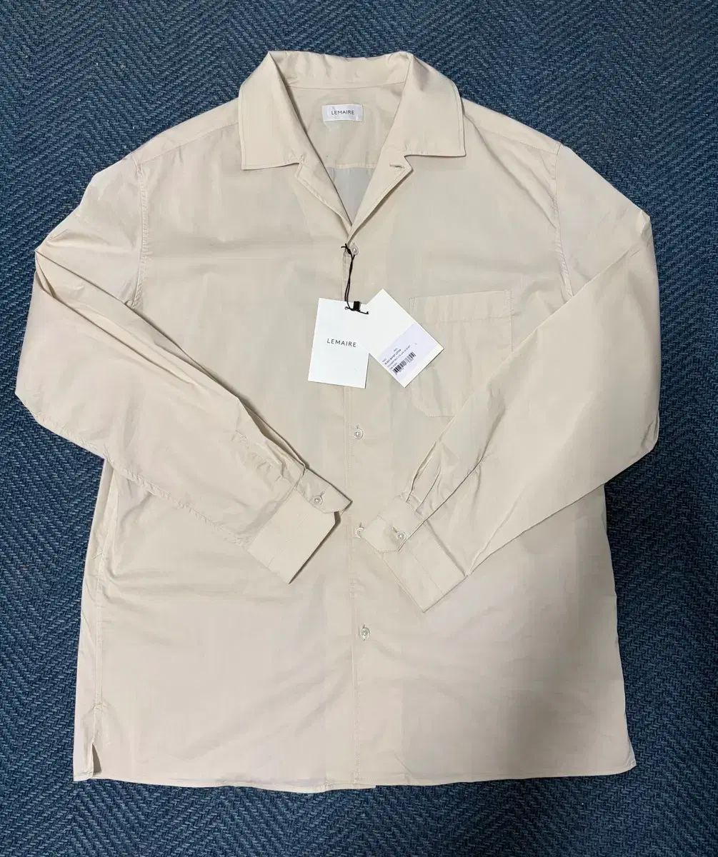 ルメール コンバーチブル カラー シャツ アイボリー L