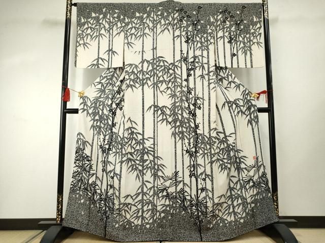 平和屋着物○伝統工芸士 水谷滉 訪問着 松竹梅文 正絹 逸品 AABF4209cs