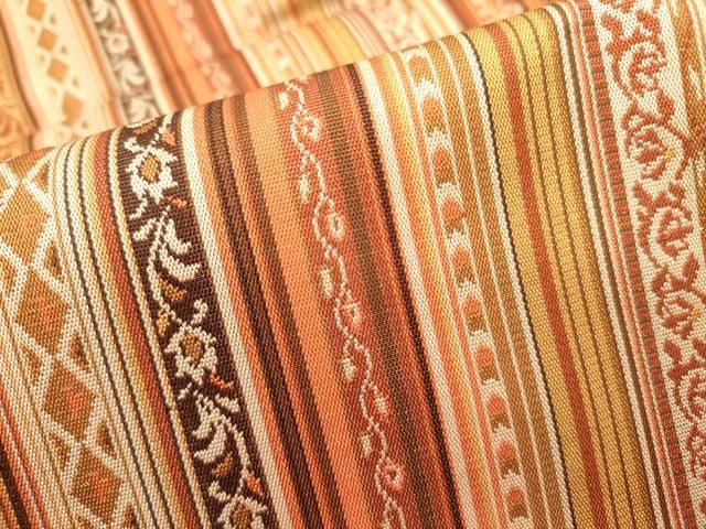 平和屋着物○本場筑前博多織 両面 全通柄京袋帯 花間道 正絹 逸品 未