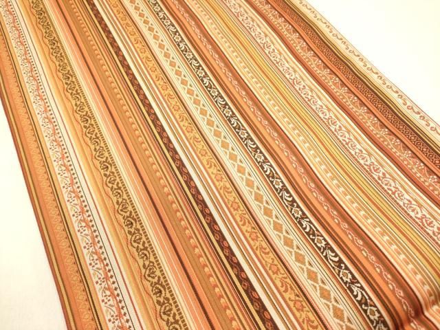 平和屋着物○本場筑前博多織 両面 全通柄京袋帯 花間道 正絹 逸品 未