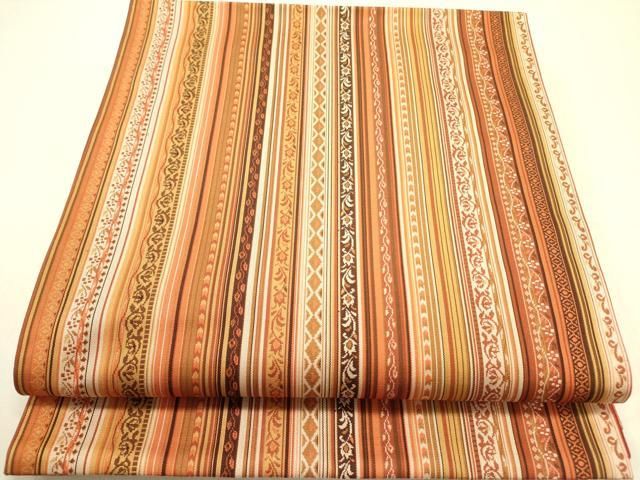 平和屋着物○本場筑前博多織 両面 全通柄京袋帯 花間道 正絹 逸品 未