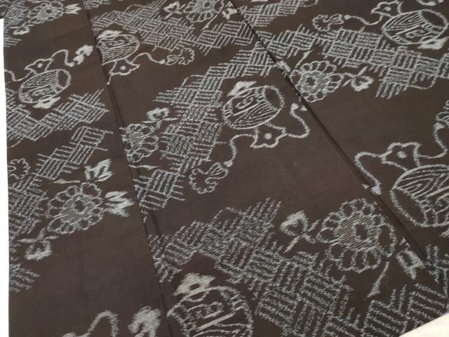 平和屋着物○弓浜絣 単衣 花鼓文 綿 逸品 AABF4215cs - メルカリ