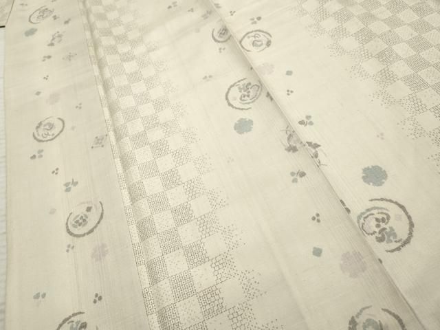 平和屋着物○結城紬 80亀甲 飛び亀甲 吉祥花丸間道 やまと誂製 正絹