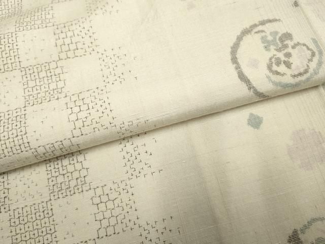 平和屋着物○結城紬 80亀甲 飛び亀甲 吉祥花丸間道 やまと誂製 正絹