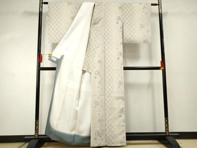 平和屋着物○結城紬 80亀甲 飛び亀甲 吉祥花丸間道 やまと誂製 正絹