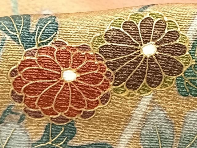 平和屋着物○世界的友禅作家 千地泰弘 訪問着 草花文 暈し染め 金彩