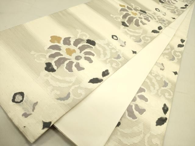 平和屋着物○六通柄袋帯 紬地 更紗花文 正絹 逸品 DABB7158op - メルカリ