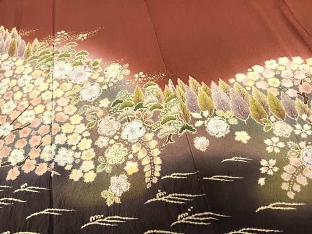 平和屋着物○訪問着 作家物 絞り 辻が花 暈し染め 金彩 健勝苑扱い