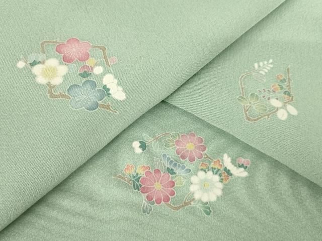 平和屋着物○上質な小紋 友禅 花菱文 正絹 逸品 AABF3930ck - メルカリ