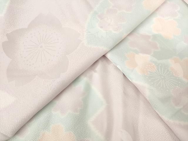 平和屋着物○振袖用長襦袢 無双仕立て 舞花文 半衿刺繍 正絹 逸品