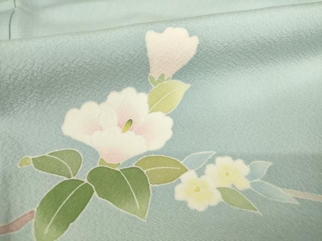 平和屋着物○本加賀友禅作家 南克治 訪問着 枝花文 暈し染め 正絹 逸品