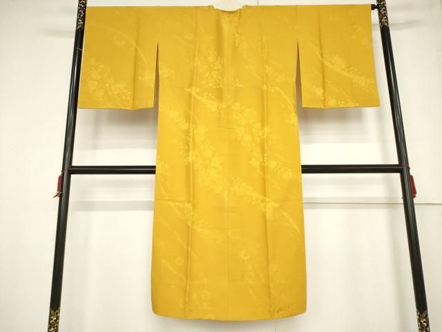 平和屋着物○長襦袢 無双仕立て 辻が花地紋 山吹色 やまと誂製 正絹