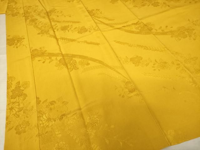 平和屋着物○長襦袢 無双仕立て 辻が花地紋 山吹色 やまと誂製 正絹