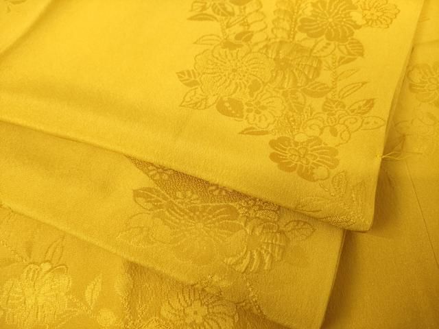 平和屋着物○長襦袢 無双仕立て 辻が花地紋 山吹色 やまと誂製 正絹