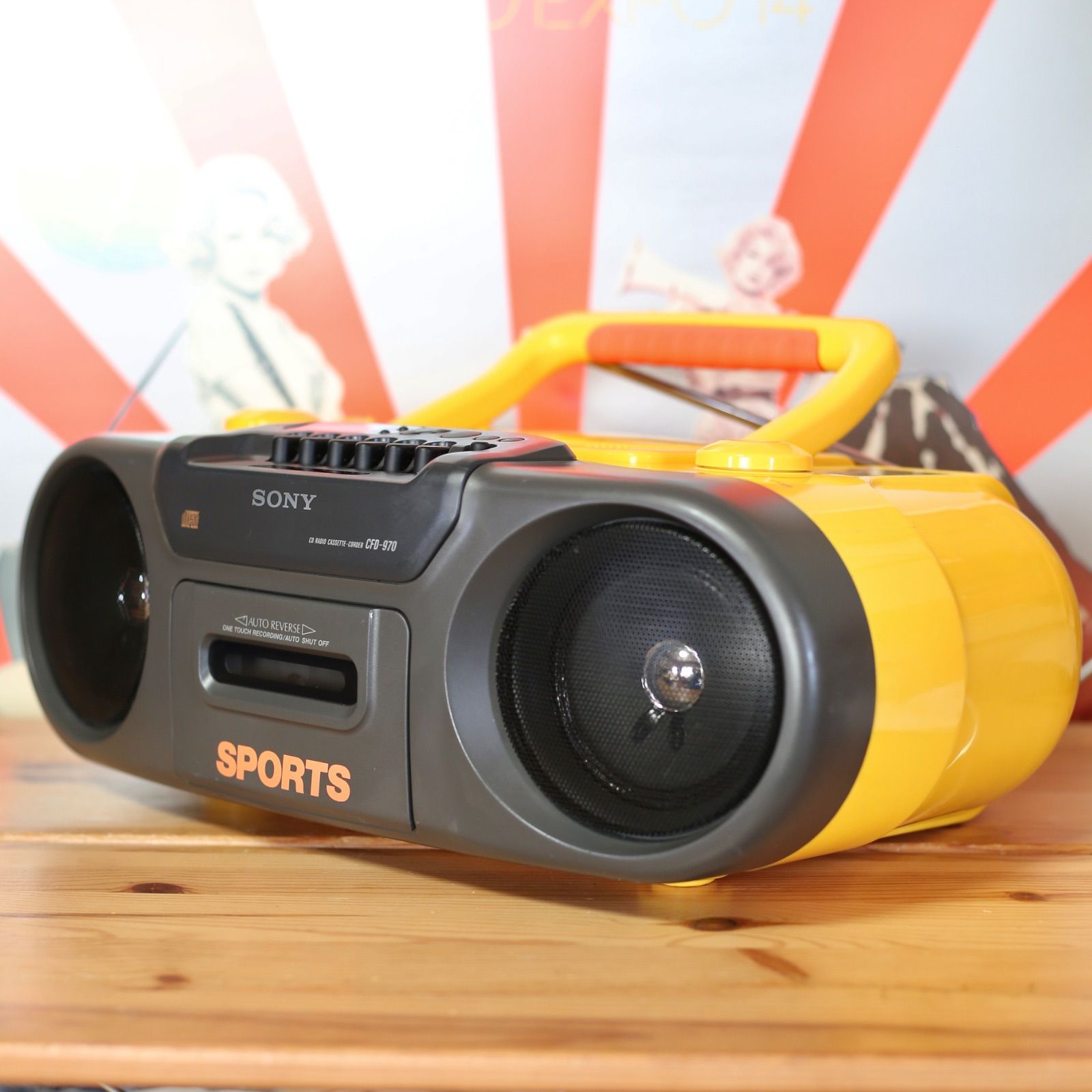 SONY SPORTS CFD-970 MEGABASS搭載 防滴仕様 CDラジカセ ソニー