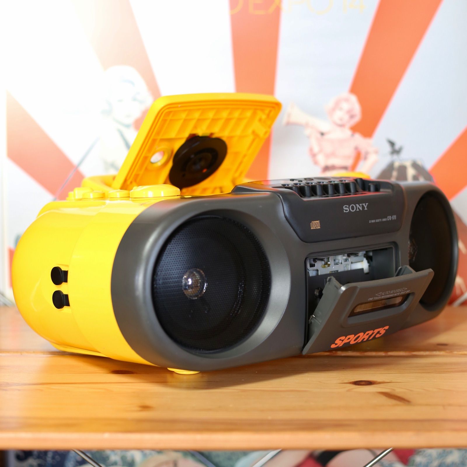 SONY SPORTS CFD-970 MEGABASS搭載 防滴仕様 CDラジカセ ソニー