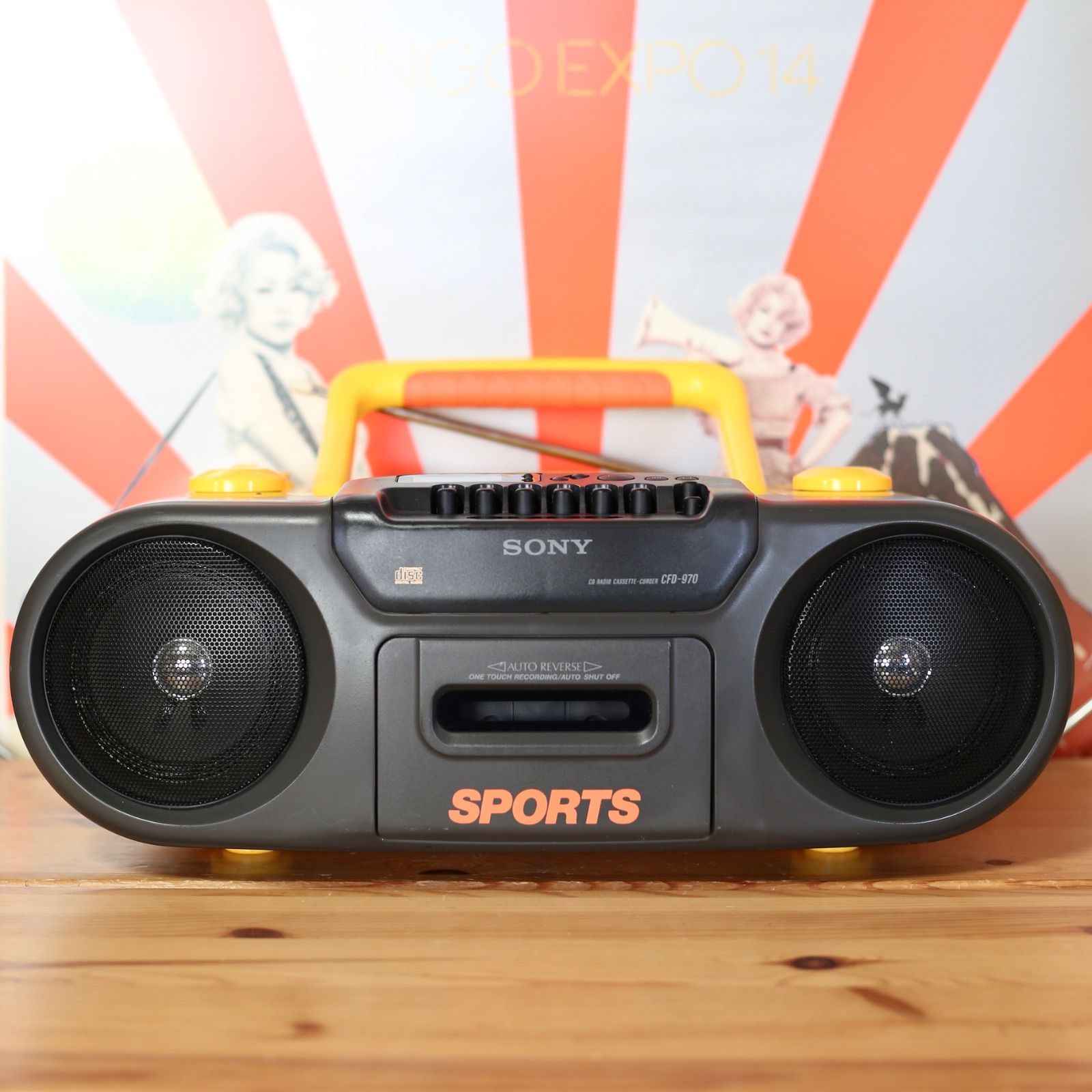 SONY SPORTS CFD-970 MEGABASS搭載 防滴仕様 CDラジカセ ソニー