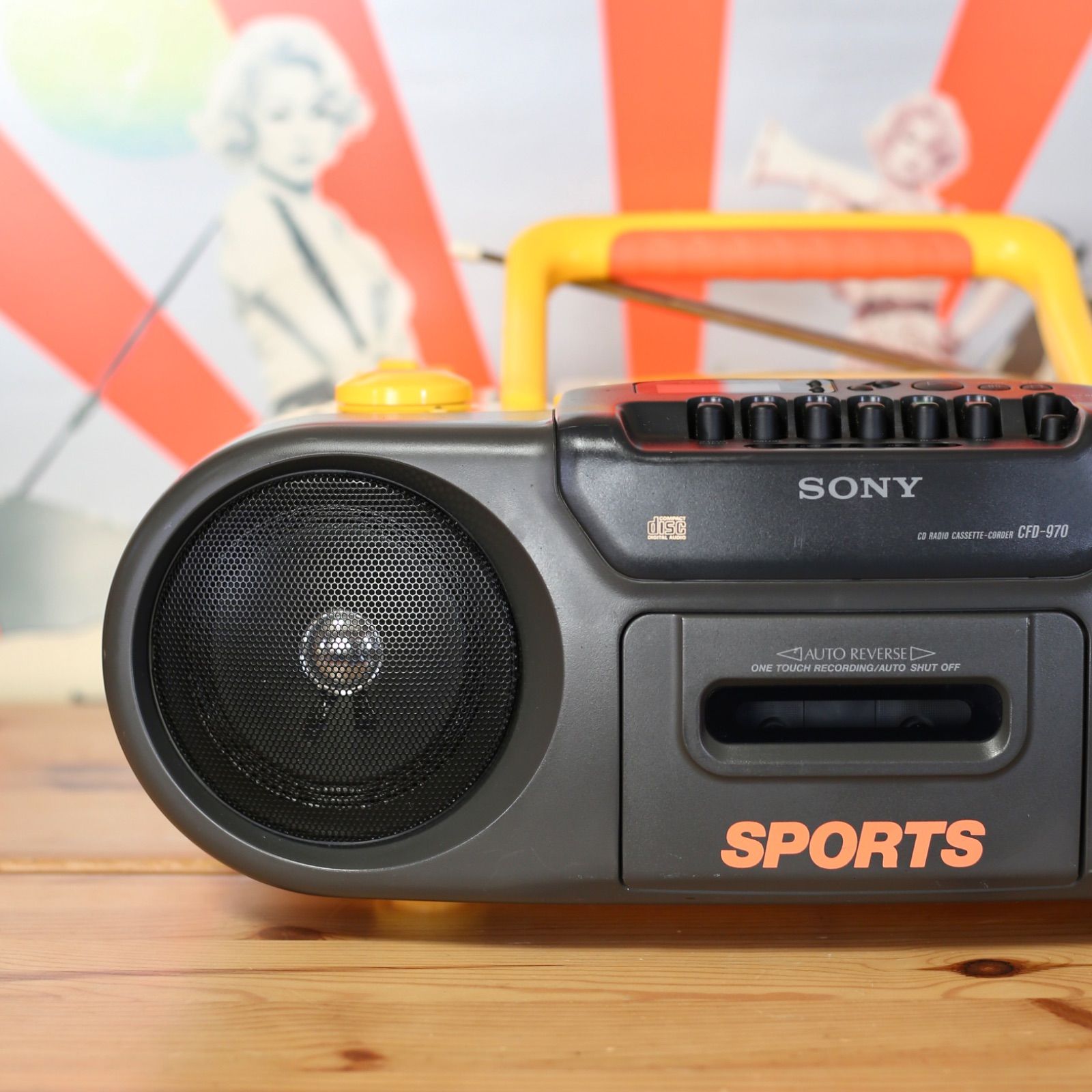 ソニースポーツSonySports CDラジカセ SONY SPORTS CFD-970 MEGABASS搭載 防滴仕様 CDラジカセ ソニー